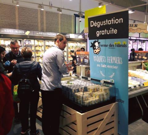 Ouverture d'un magasin Grand Frais à Balma (Toulouse 31): les yaourts de la Ferme des Tilleuls sont au rendez-vous !!